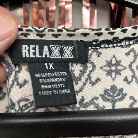 RELAXX Long Dress Women Size 1X Black White Cocktail Party Formal - Picture 3 of 4